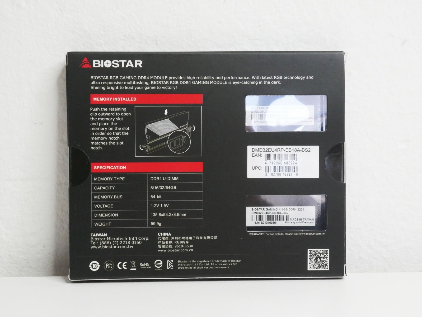 Review Biostar RGB DDR4 GAMING X 16GB 245