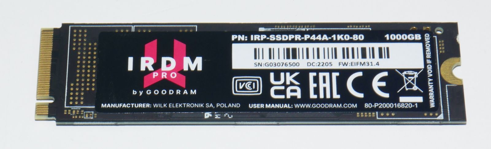 Review IRDM PRO M.2 SSD 1TB 196