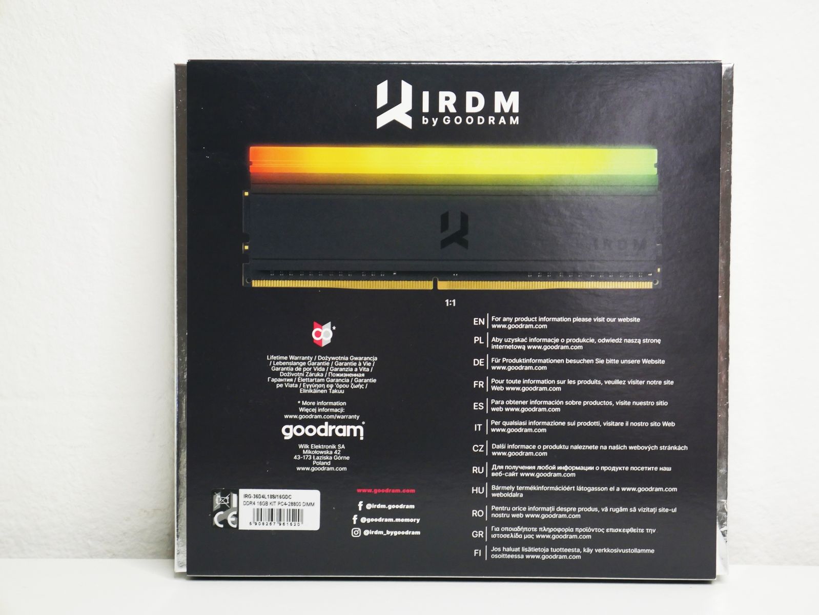 Review IRDM RGB DDR4 3600 Mhz 208