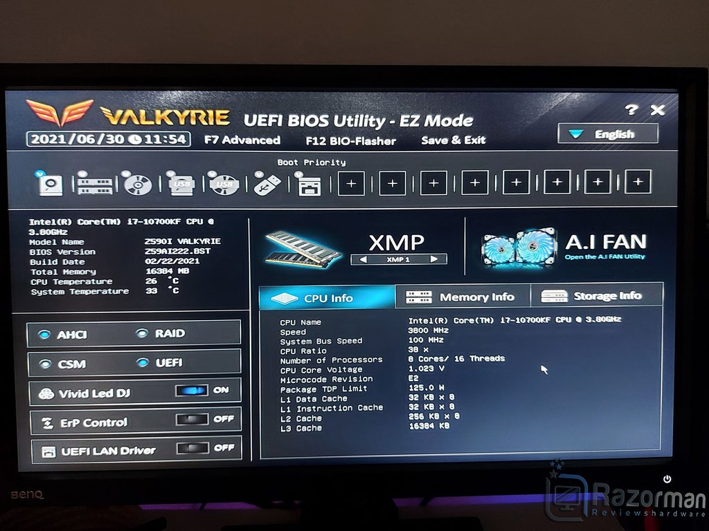 Review Biostar Z590i Valkyrie 22