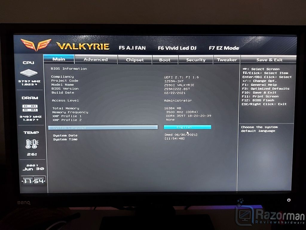 Review Biostar Z590i Valkyrie 23