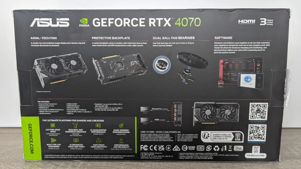 Review ASUS Dual Geforce RTX 4070 12 GB 407