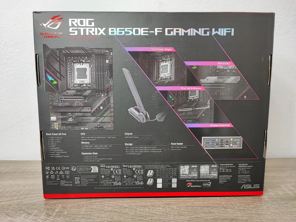 Review ASUS Rog Strix B650E-F Gaming Wifi 5 Review ASUS Rog Strix B650E-F Gaming Wifi 5