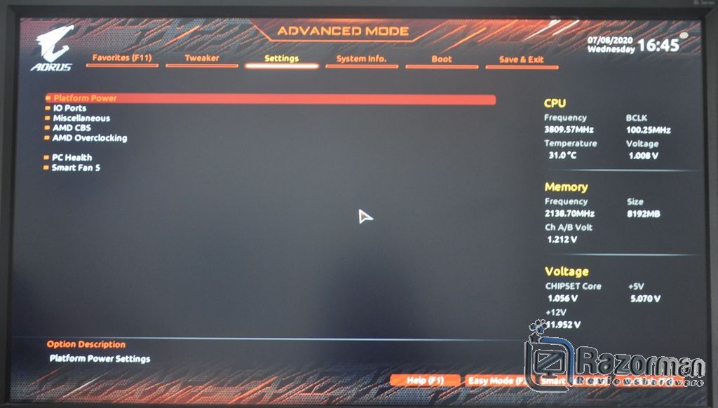 Review Aorus B550 Pro 26