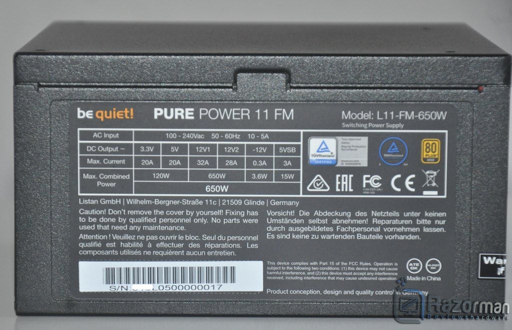 Review Be Quiet Pure Power 11 FM 650W 12