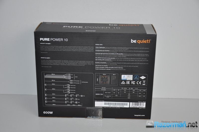 Review Be Quiet Pure Power 10 600W CM 25