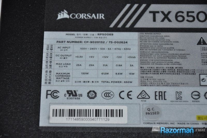 Review Corsair TX 650M 34