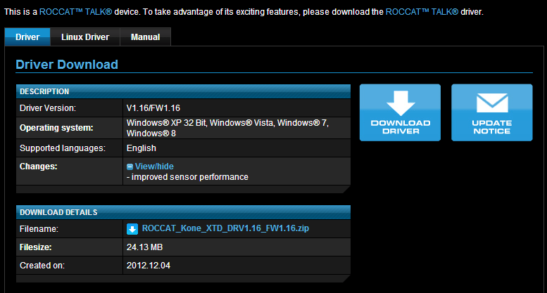 Review Roccat Kone XTD 35 Drivers Roccat Kone XTD (1)