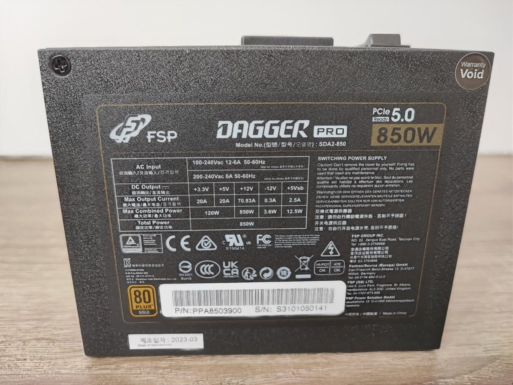 Review FSP Dagger PRO 850W 231