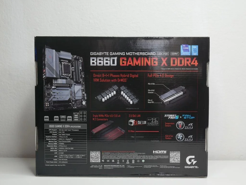 Review Gigabyte B660 Gaming X DDR4 5 Review Gigabyte B660 Gaming X DDR4 4
