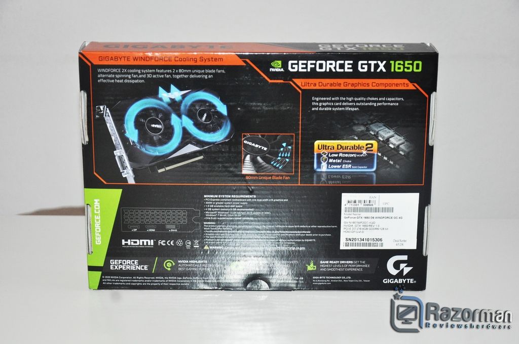 Review Gigabyte Geforce GTX 1650 WINDFORCE OC 4G 3