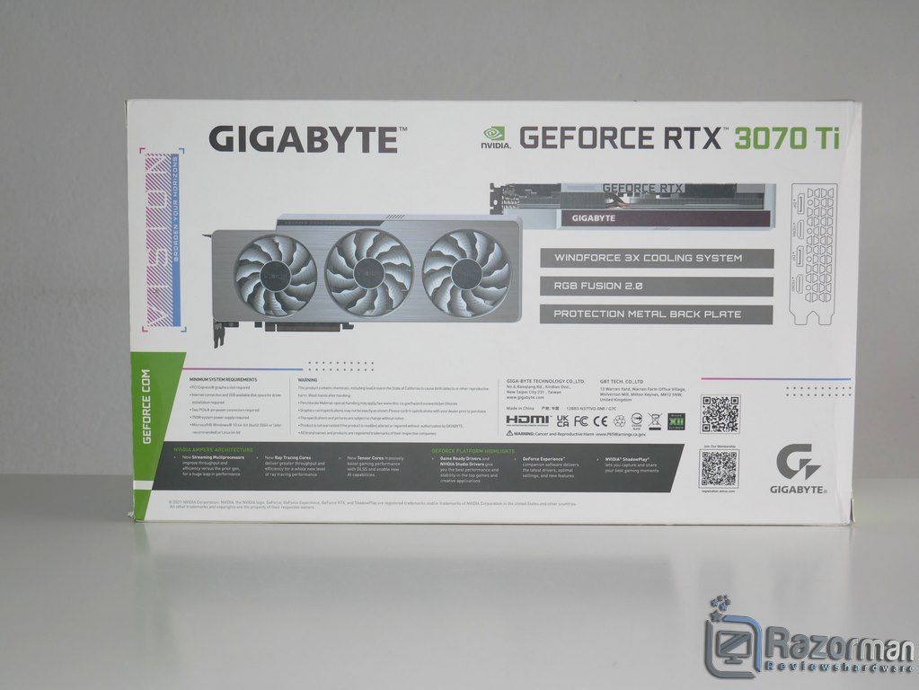 Review Gigabyte RTX 3070 TI VISION OC 8GB 24