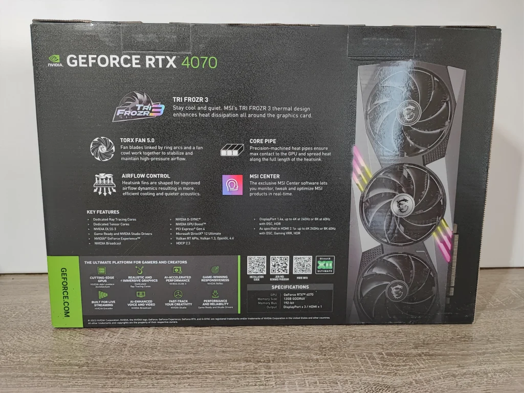 Review MSI Geforce RTX 4070 Gaming X Trio 5