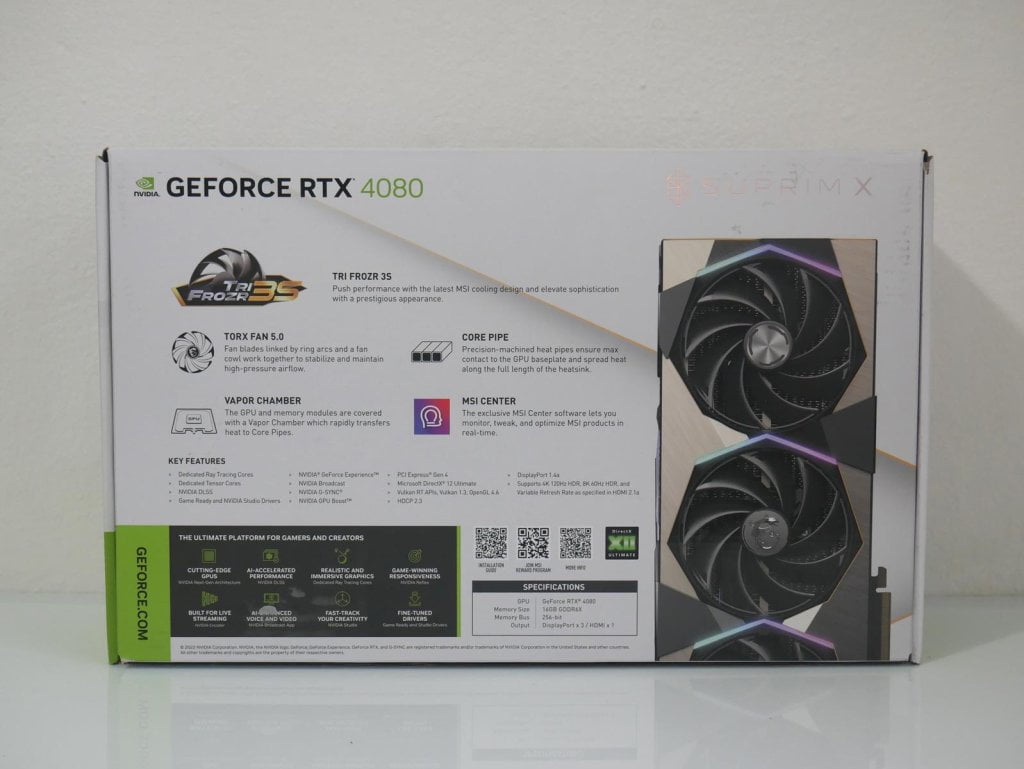 Review MSI Geforce RTX 4080 Suprim X 5