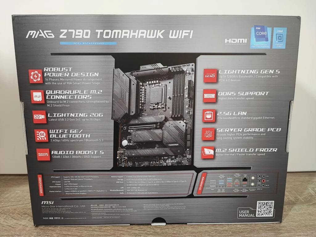 Review MSI Z790 Tomahawk WIFI DDR5 4 Review MSI Z790 Tomahawk WIFI DDR5 4