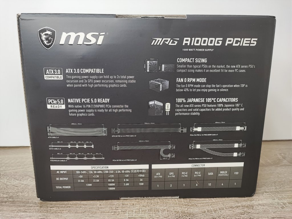 Review MSI MPG A1000G PCIE5 258