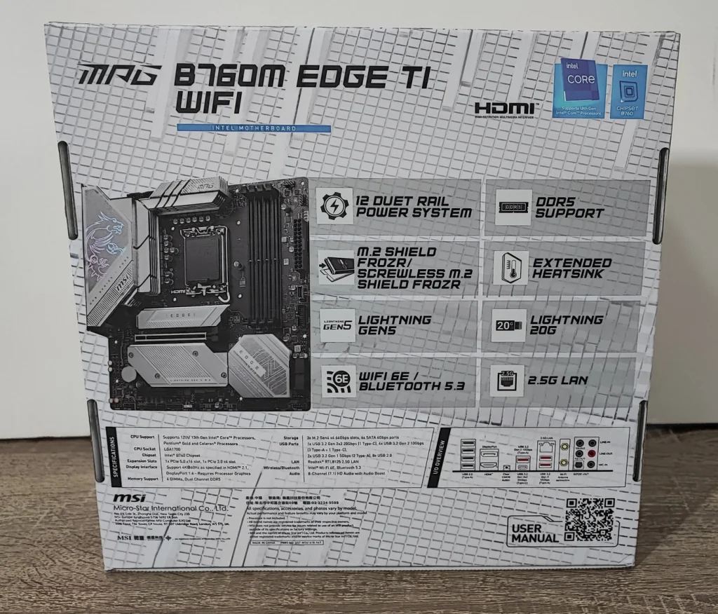 Review MSI MPG B760M EDGE TI WIFI 5