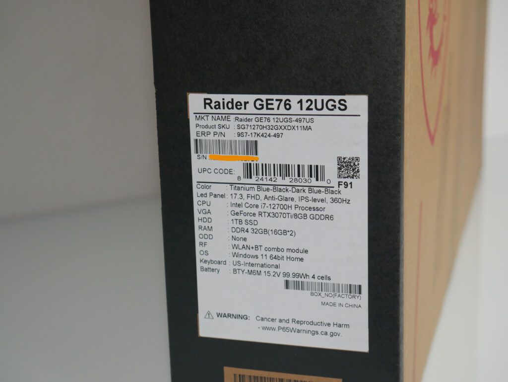 Review MSI Raider G76 12UGS-497US 6