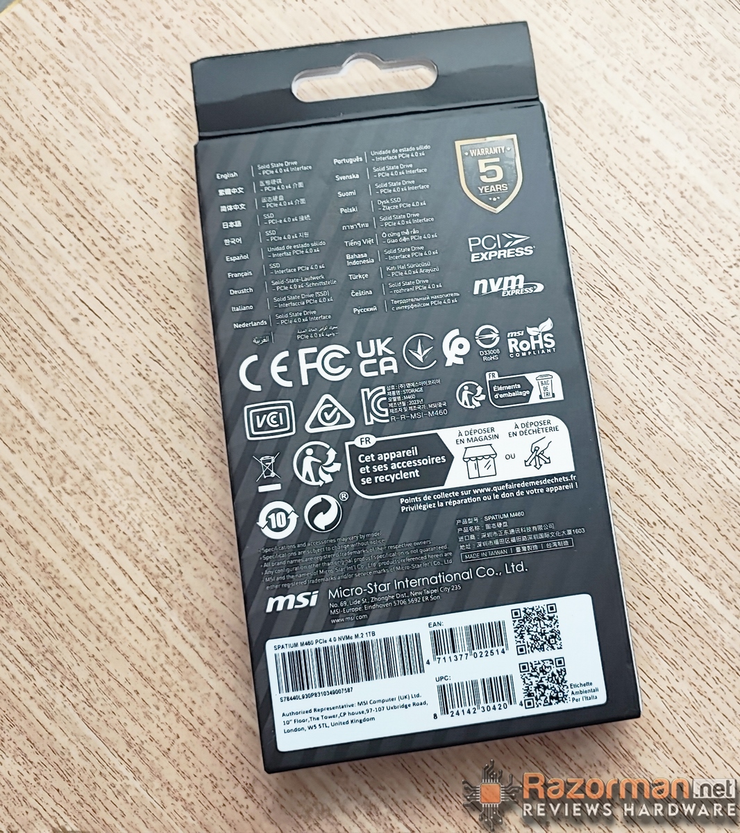 MSI SPATIUM M460 1TB MSI SPATIUM M460 1TB