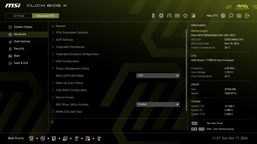 Review MSI MAG X870 TOMAHAWK WIFI 3 MSI MAG X870 TOMAHAWK WIFI