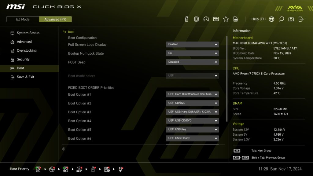 Review MSI MAG X870 TOMAHAWK WIFI 4 MSI MAG X870 TOMAHAWK WIFI