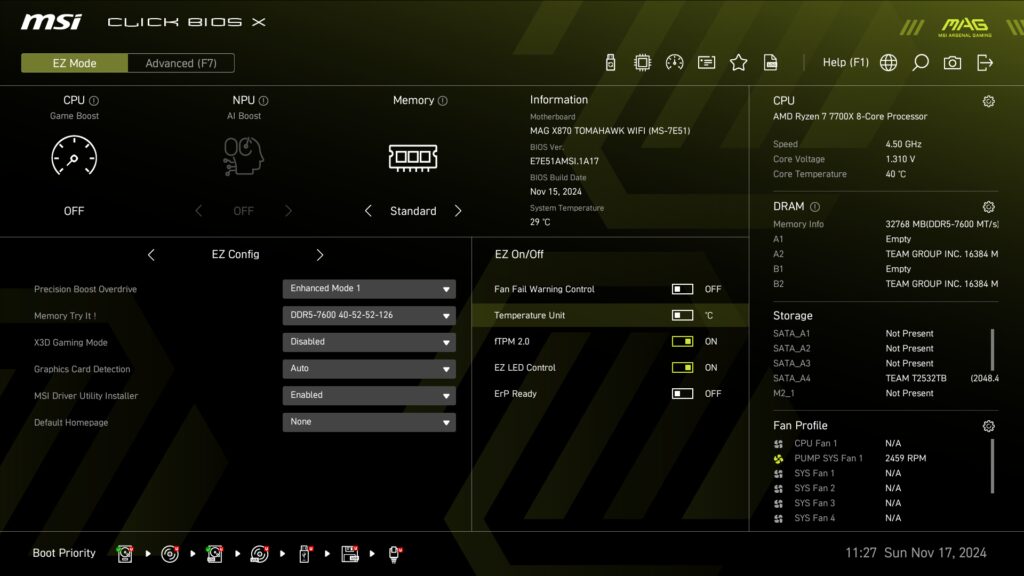 Review MSI MAG X870 TOMAHAWK WIFI 6 MSI MAG X870 TOMAHAWK WIFI