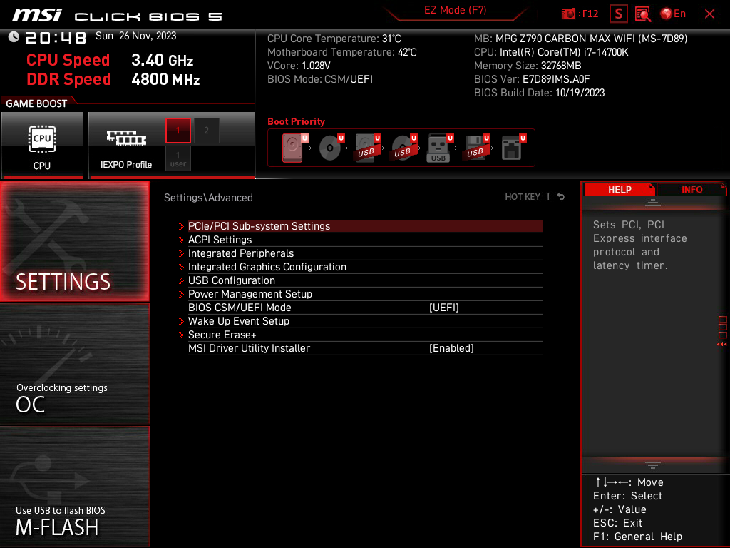 Review MSI MPG Z790 CARBON MAX WIFI 75