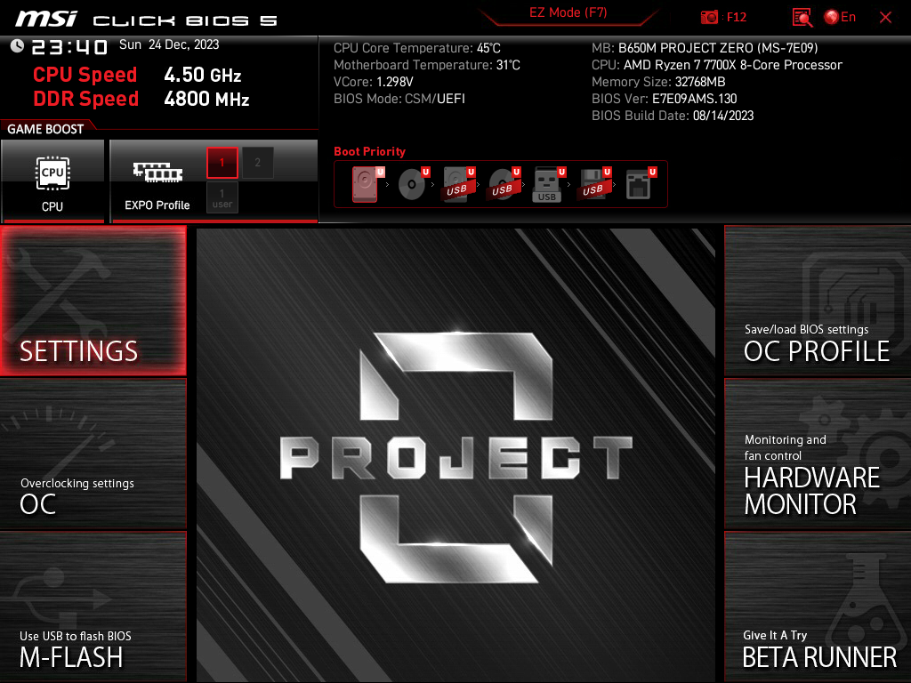 Review MSI B650M Project Zero 44 Review MSI B650M Project Zero 44