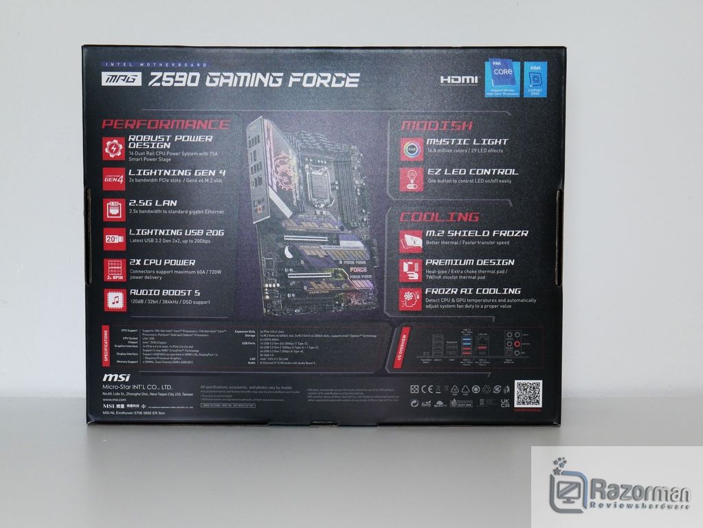 Review MSI MPG Z590 Gaming Force 5