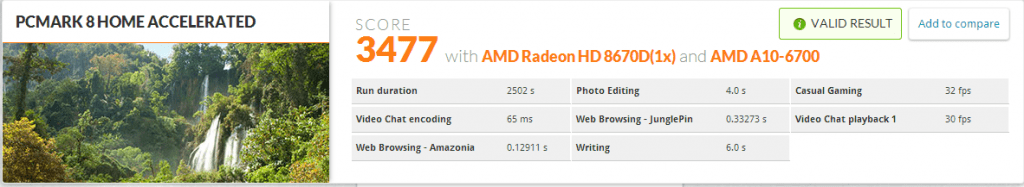 Review AMD A10-6700 15 PCMark 8