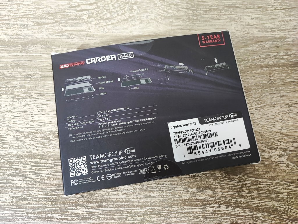 Review TeamGroup Cardea A440 1TB 54