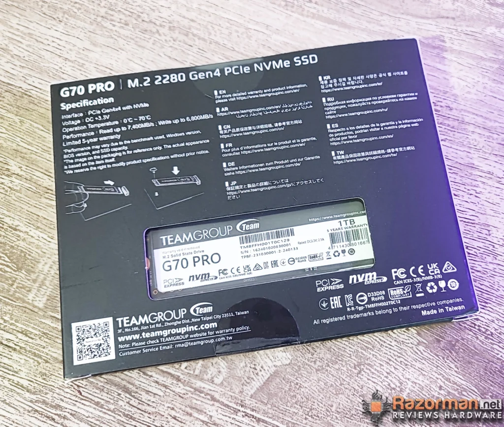 Review T-FORCE G70 PRO 1TB 5 t-force g70 pro