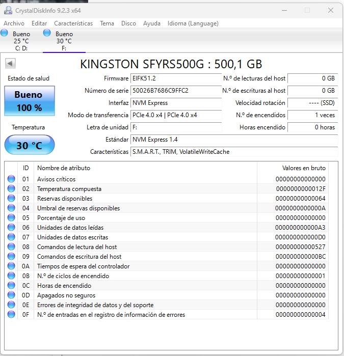 KINGSTON FURY RENEGADE PCIe 4.0 500GB KINGSTON FURY RENEGADE PCIe 4.0 500GB