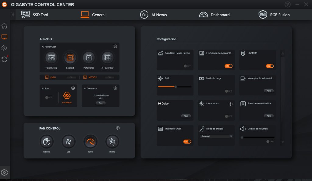 Gigabyte control center