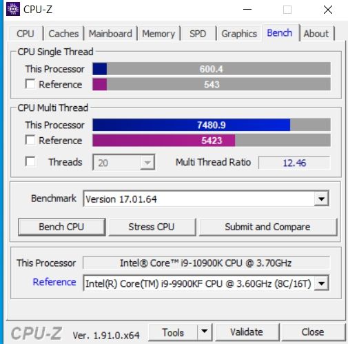 Review Intel Core i9 10900K 12