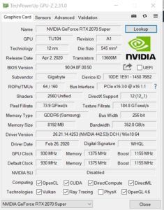 Review AORUS 15G XB 44 Review AORUS 15G XB 42