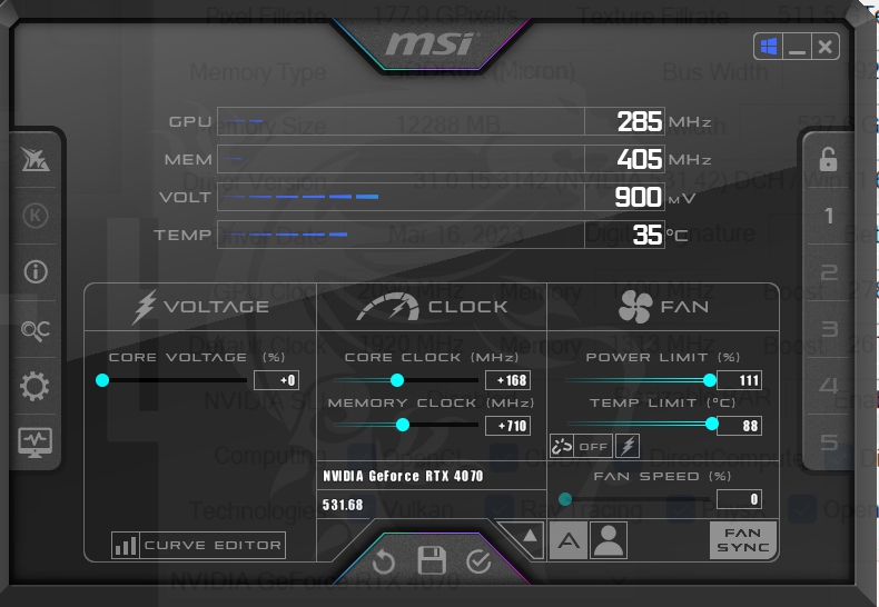 Review MSI Geforce RTX 4070 Gaming X Trio 46