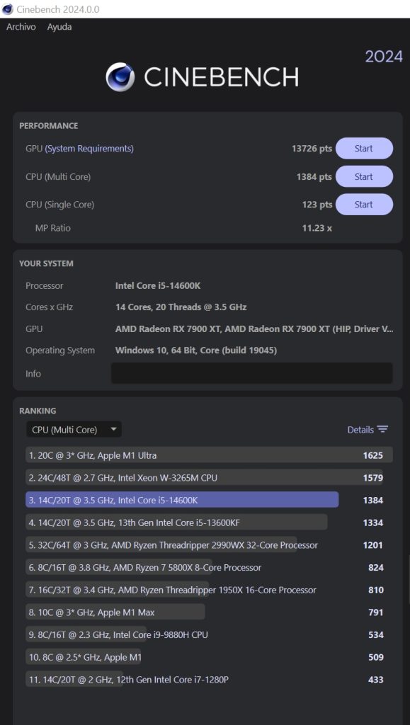 Review Intel Core i5 14600K 28