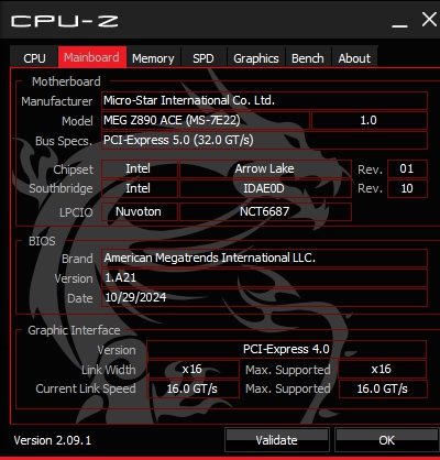 Review MSI MEG Z890 ACE 18 MSI MEG Z890 ACE