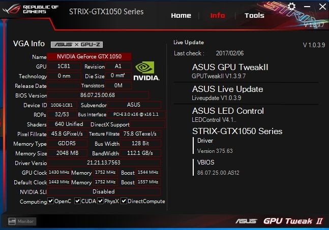 Review ASUS Strix Geforce GTX 1050 33 Review ASUS Strix Geforce GTX 1050 33
