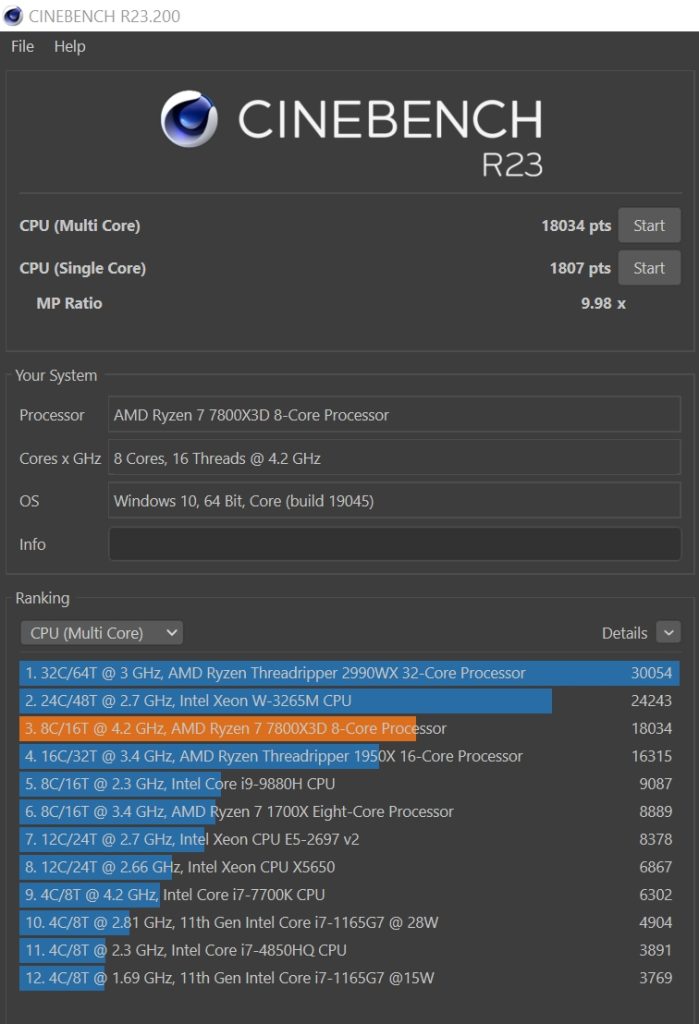 Review AMD RYZEN 7 7800X 3D 218