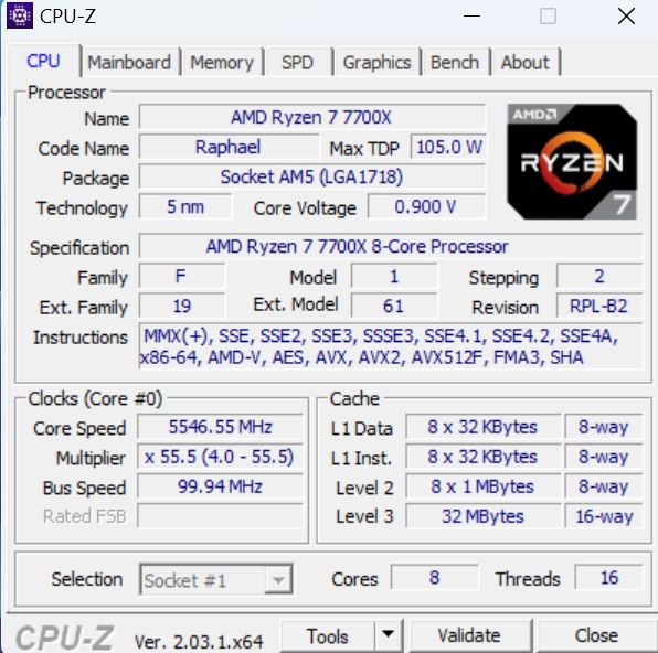 Review AMD Ryzen 7 7700X 273