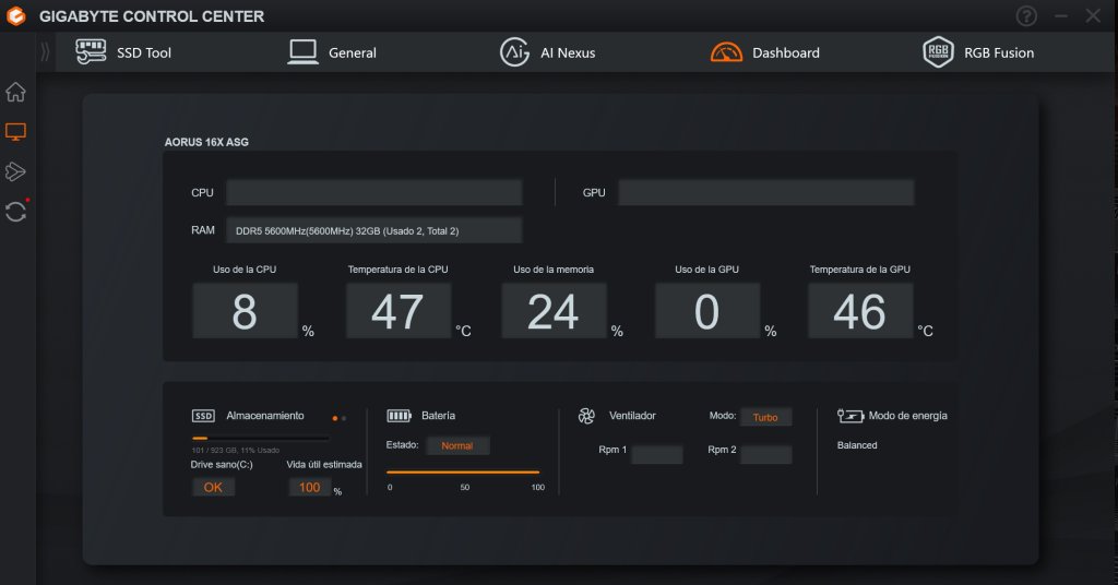 Gigabyte control center