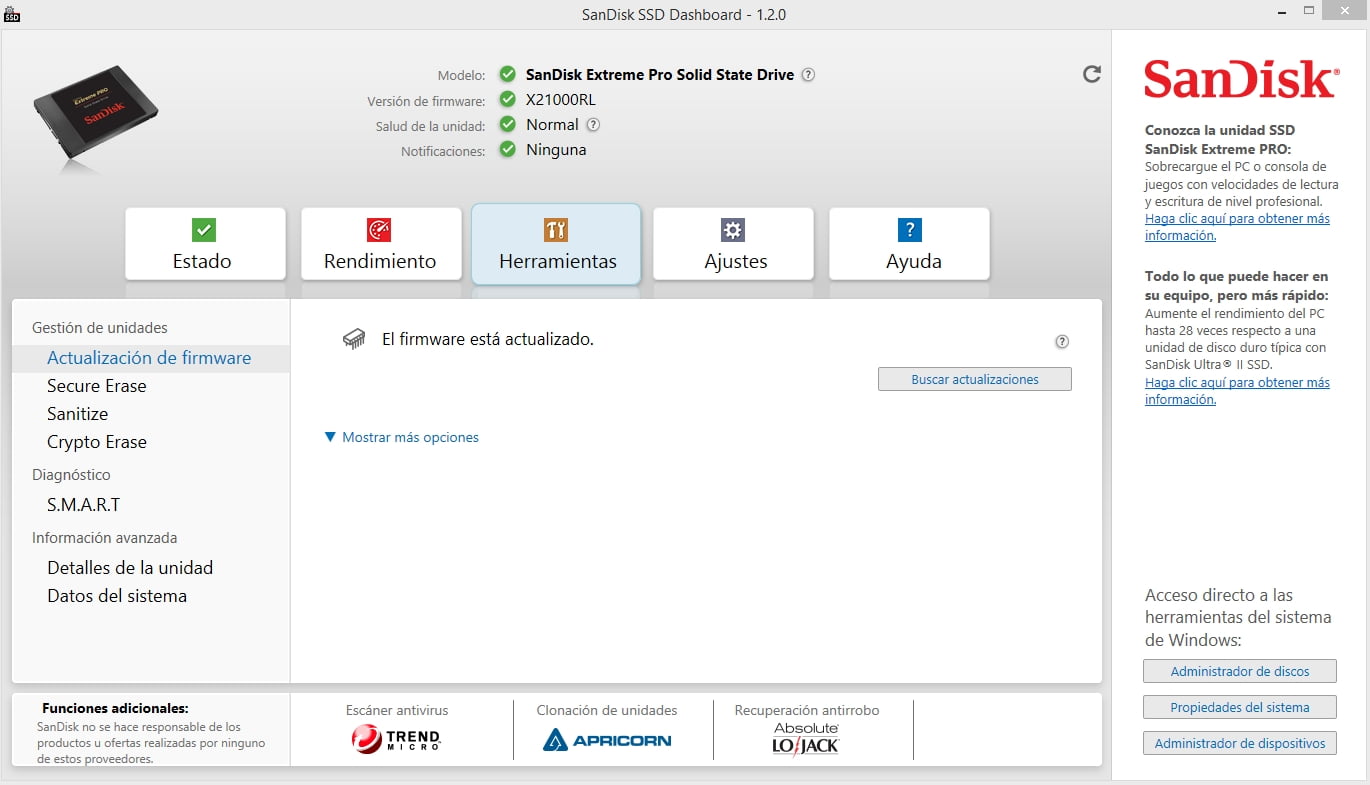 Review SSD Sandisk Extreme PRO 480 GB 6 screenshot.436