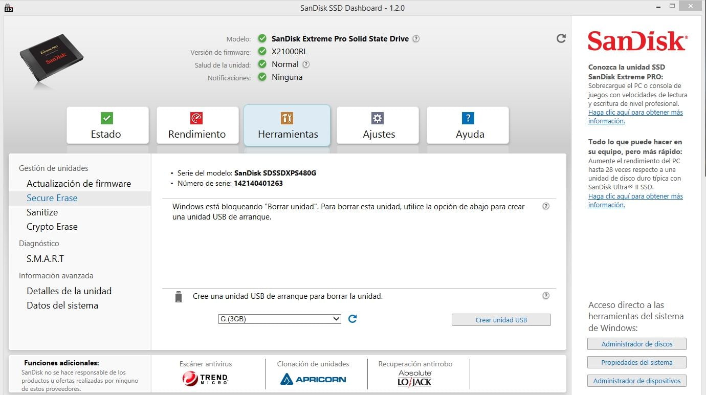 Review SSD Sandisk Extreme PRO 480 GB 7 screenshot.437