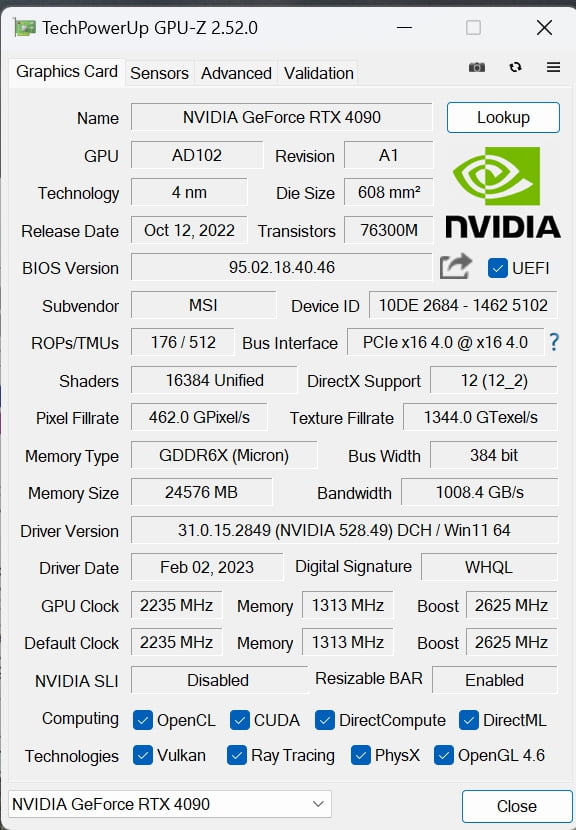 Review MSI RTX 4090 Suprim X 26 Review MSI RTX 4090 Suprim X 26