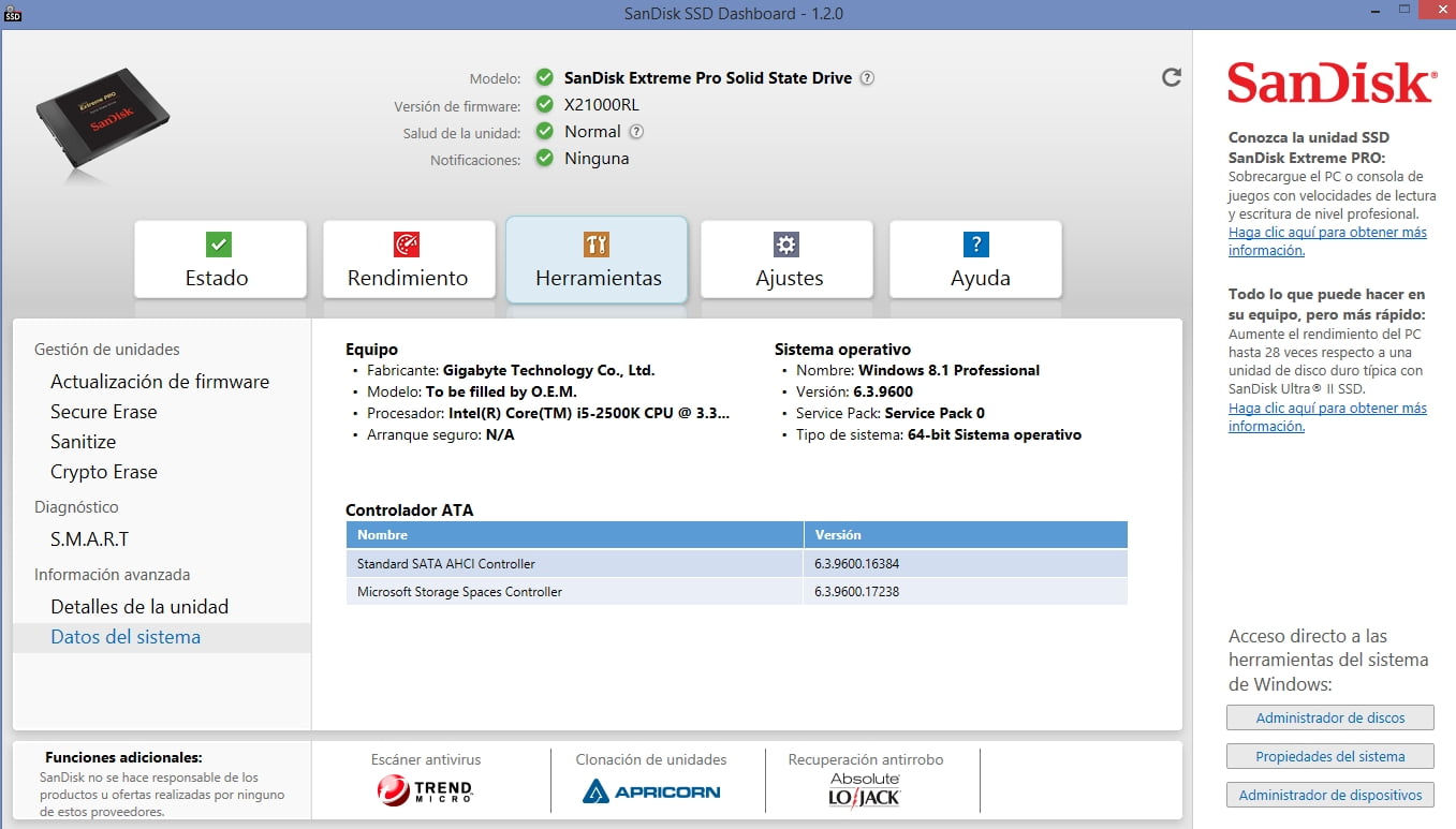 Review SSD Sandisk Extreme PRO 480 GB 12 screenshot.443