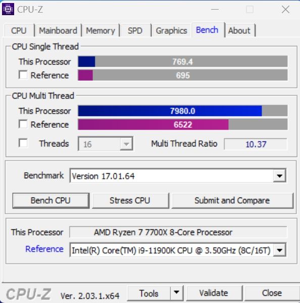 Review AMD Ryzen 7 7700X 276