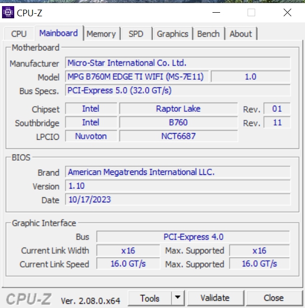 Review MSI MPG B760M EDGE TI WIFI 43