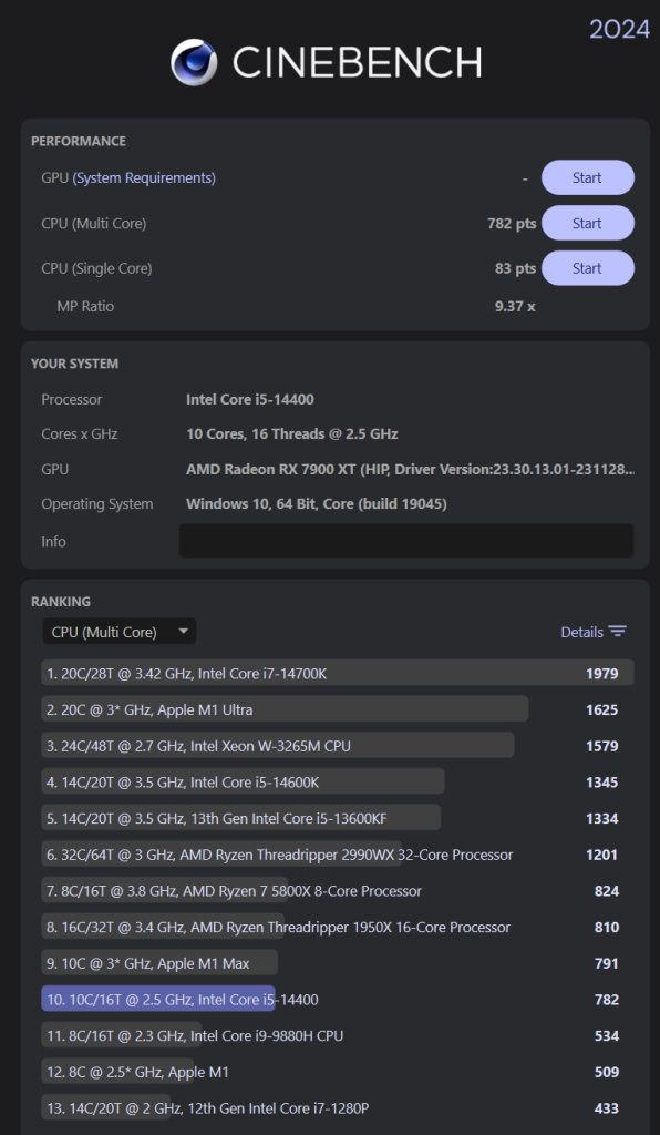 Review Intel Core i5 14400 23